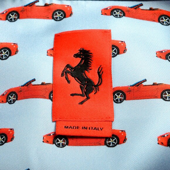 Scuderia Ferrari Women's 100% Silk Multi-Color Fit & Flare Dress US XL IT 46 - Picture 5 of 7